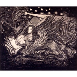 Henri de Groux: Esfinge (1894) - Impressão artística giclée