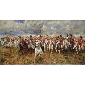 Elizabeth Thompson : Scotland Forever! (1881) - Giclee Fine Art Print