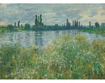 Claude Monet: Orillas del Sena, Vetheuil (1880) - Impresión artística giclée
