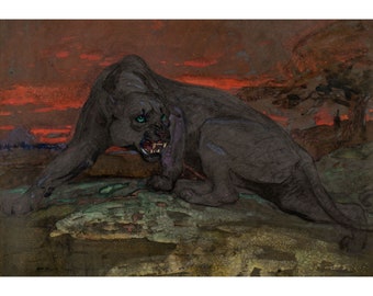 William Walls : Black Panther (1907) - Giclee Fine Art Print