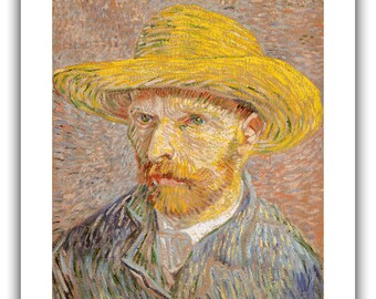 78   ビンセントファンゴッホさん フィンセント・ファン・ゴッホ：麦わら帽子をかぶった自画像（1887年