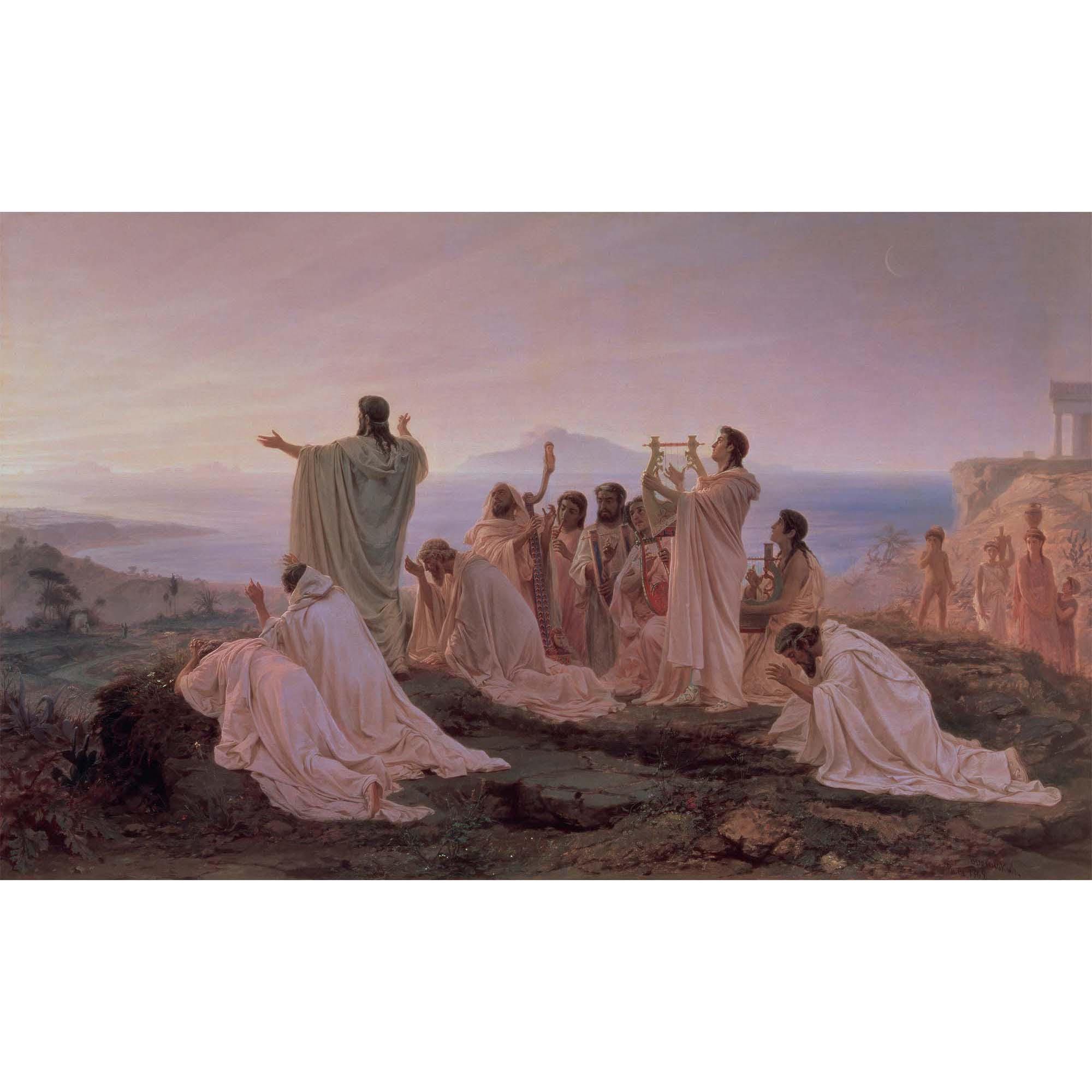 Fyodor Bronnikov : Pythagoreans' Hymn to the Rising Sun (1869) - Giclee  Fine Art Print - Etsy, image size:2000x2000