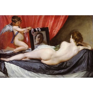 Diego Velazquez: La toilette di Venere (The Rokeby Venus) (1647-1651) - Stampa artistica giclée