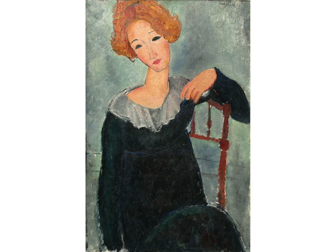 アメデオ・モディリアーニ：赤毛の女（1917年） - ジクレー版画 - Etsy