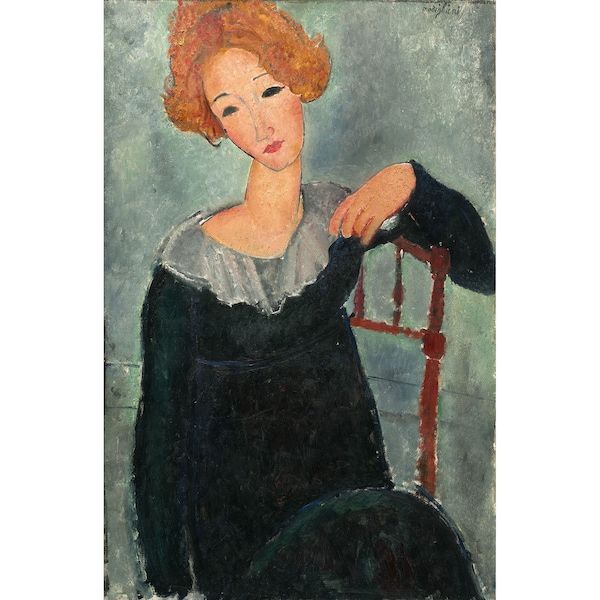 Amedeo Modigliani : Woman with Red Hair (1917) - Giclee Fine Art Print