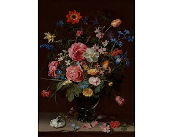 Clara Peeters : Ein Blumenstrauß (um 1612) - Giclee Fine Art Druck