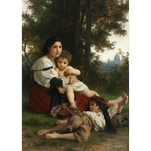 William-Adolphe Bouguereau : Rest (1879) - Giclee Fine Art Print