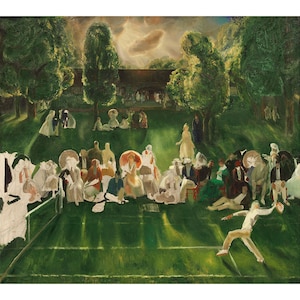 George Bellows: Tennistoernooi (1920) - Giclee Fine Art Print
