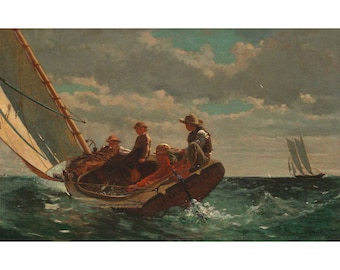 Winslow Homer : Breezing Up (A Fair Wind) (1873-1876) - Giclee Fine Art Print