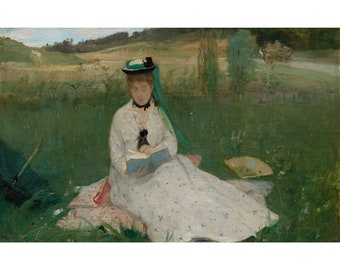 Berthe Morisot : Reading (1873) - Giclee Fine Art Print