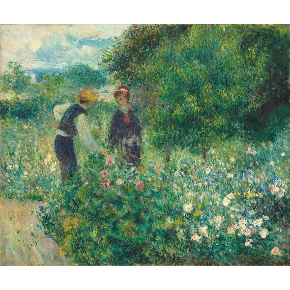 ピエール＝オーギュスト・ルノワール：花摘み（1875年