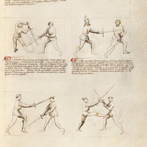 Fiore dei Liberi : Combat with Sword / Fencing Fol. 26 The Flower of Battle, c.1410 Giclee Fine Art Print image 3