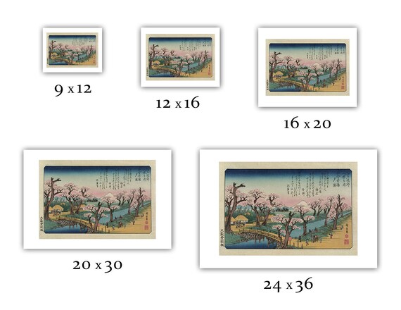 Utagawa Ando Hiroshige Evening Glow At Koganei Etsy Utagawa Ando Hiroshige Evening Glow At Koganei Etsy