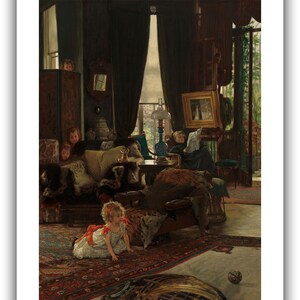 James Tissot : Hide and Seek c. 1877 Giclee Fine Art Print 12 x 16 inches