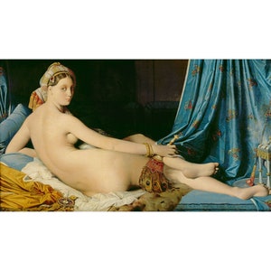 Jean Auguste Dominique Ingres : The Grande Odalisque (1814) - Giclee Fine Art Print