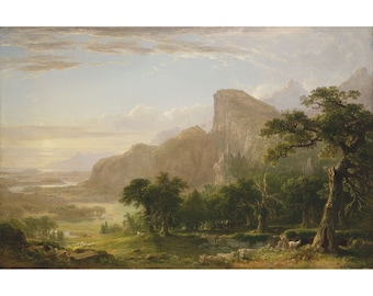 Asher Brown Durand : Landschaft - Szene aus 'Thanatopsis' (1850) - Giclee Fine Art Print