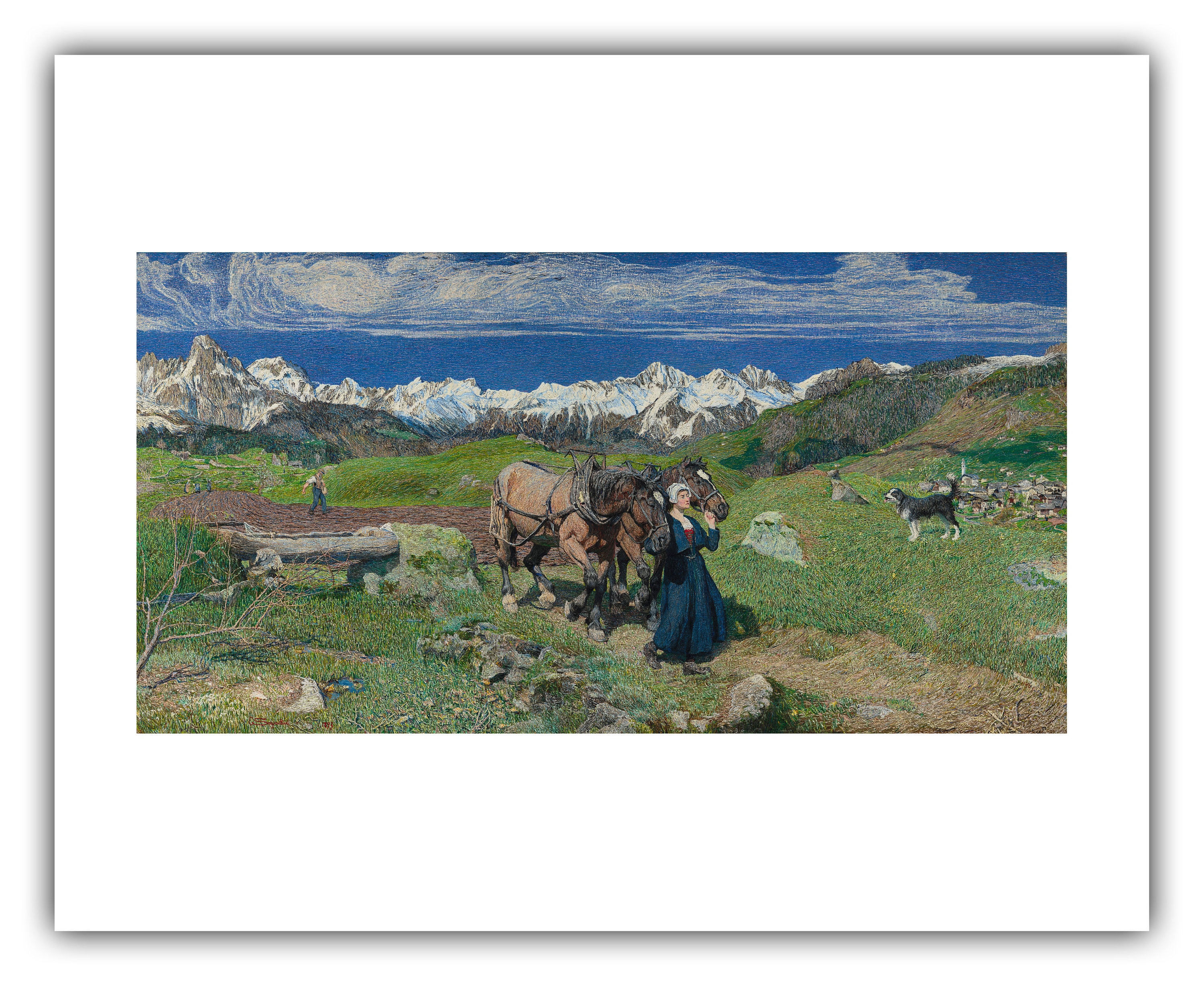 Giovanni Segantini : Spring in the Alps (1897) - Giclee Fine Art