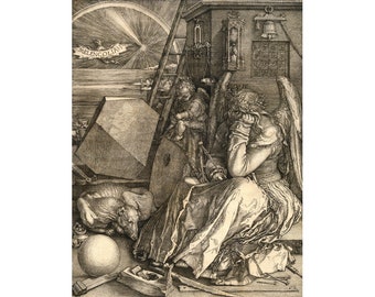 Albrecht Durer Master Print : Melencholia I (1514) - Giclee Fine Art Reproduction