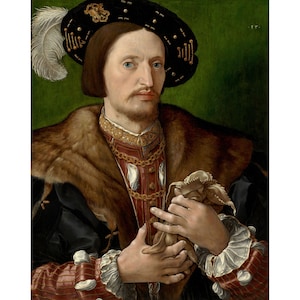 Jan Gossaert : Portrait eines Gentleman (ca. 1530) - Giclee Fine Art Print