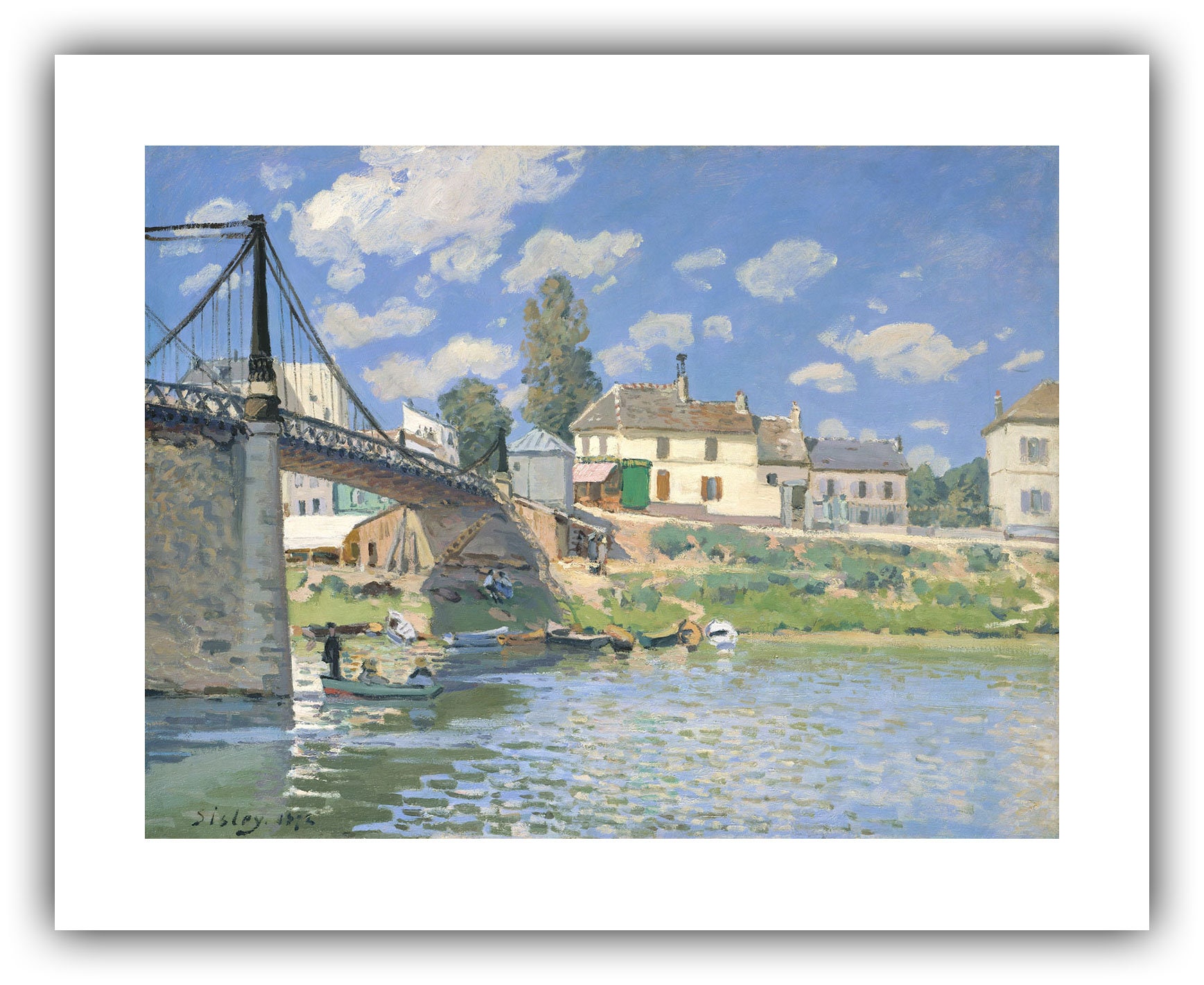 Alfred Sisley : the Bridge at Villeneuve-la-garenne (1872