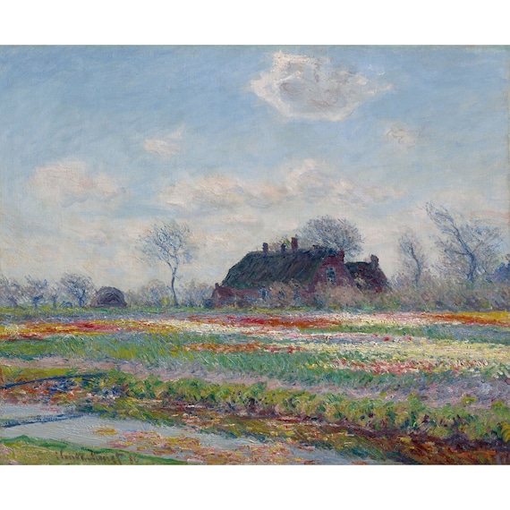 クロード・モネ、「Tulip Fields at Sassenheim,near Claude Monet : Tulip Fields at Sassenheim (1886) - Giclee Fine Art