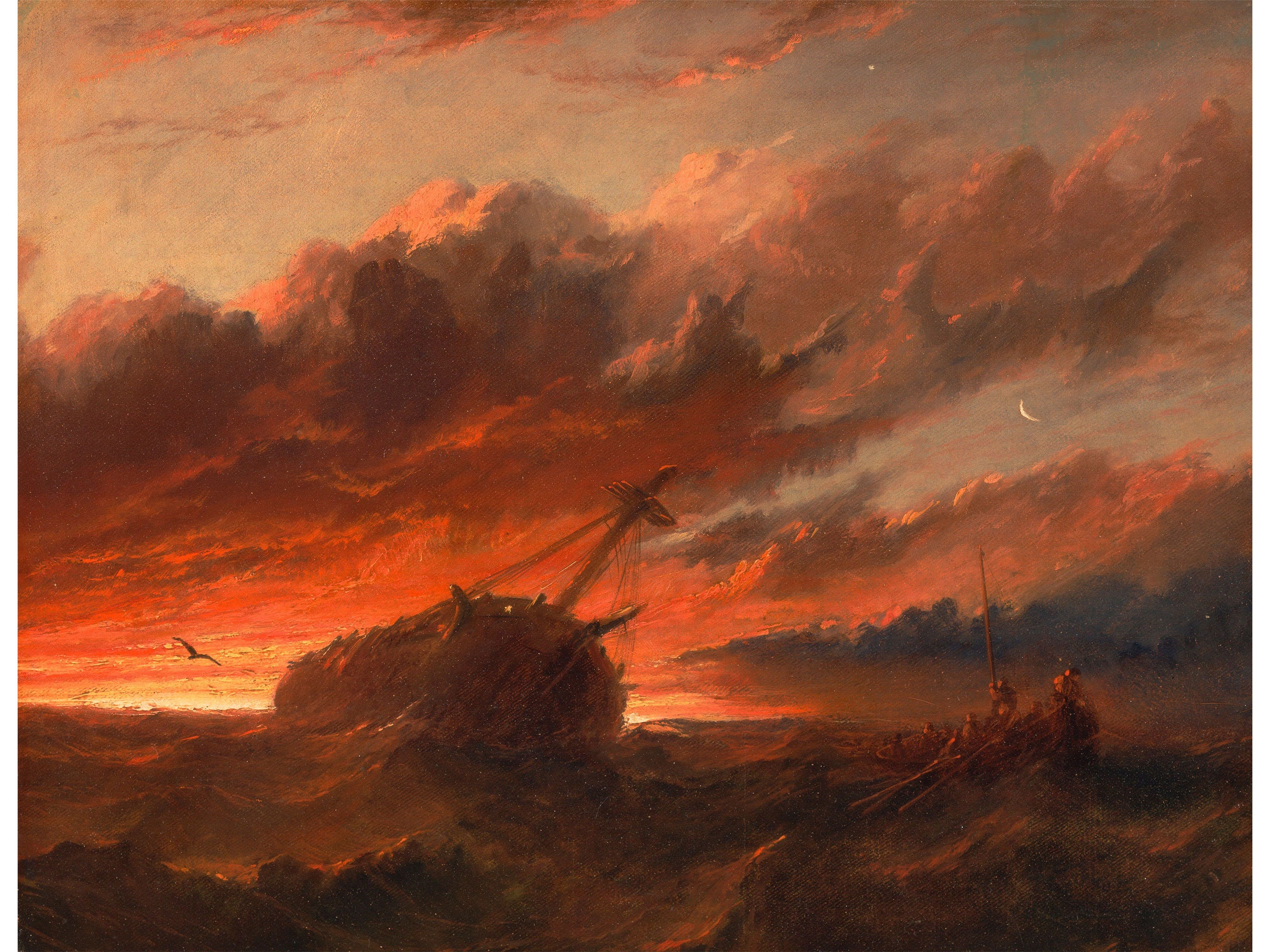 Francis Danby Shipwreck C 1850 Giclee Fine Art Print Etsy