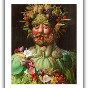 Giuseppe Arcimboldo : Rudolf II as Vertumnus Giclee Fine Art Print 12 x 16 inches