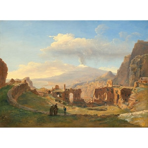 Louise-Josephine Sarazin de Belmont: El teatro romano de Taormina (1828) - Giclee Fine Art Print