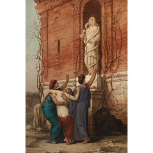 Louis Hector Leroux : Invocation to the Goddess Hygieia (1862) - Giclee Fine Art Print