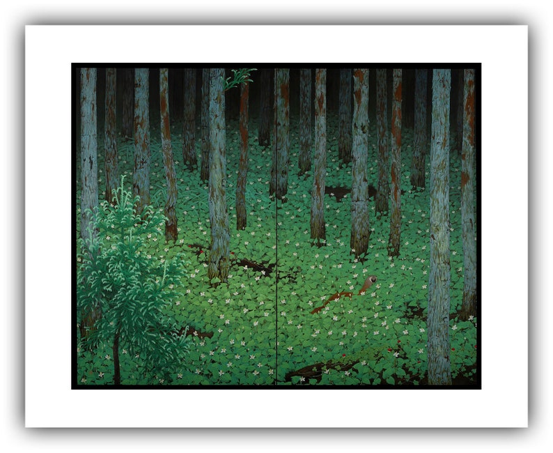 Katayama Bokuyo : Mori Forest 1928 Giclee Fine Art Print 16 x 20 inches