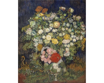 Vincent van Gogh : Bouquet of Flowers in a Vase (1890) - Giclee Fine Art Print