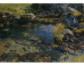 John Singer Sargent : Alpine Pool (1907) - Giclee Fine Art Print