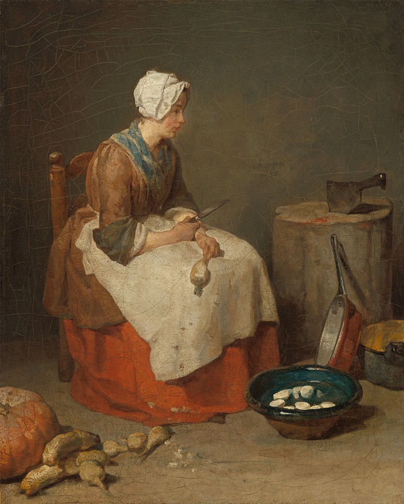 Fine Art Jean ChardinThe Simeon Print Kitchen Maid1738Giclee Y7f6gImbyv