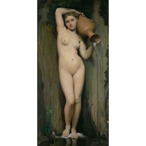 Jean Auguste Dominique Ingres : The Source (1856) - Giclee Fine Art Print