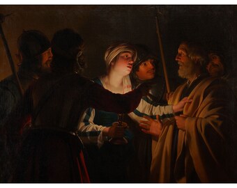 Gerrit van Honthorst: La negación de San Pedro (c. 1623) - Giclee Fine Art Print