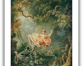 ジャン＝オノレ・フラゴナール：ブランコ（1767年頃） - ジクレー版画