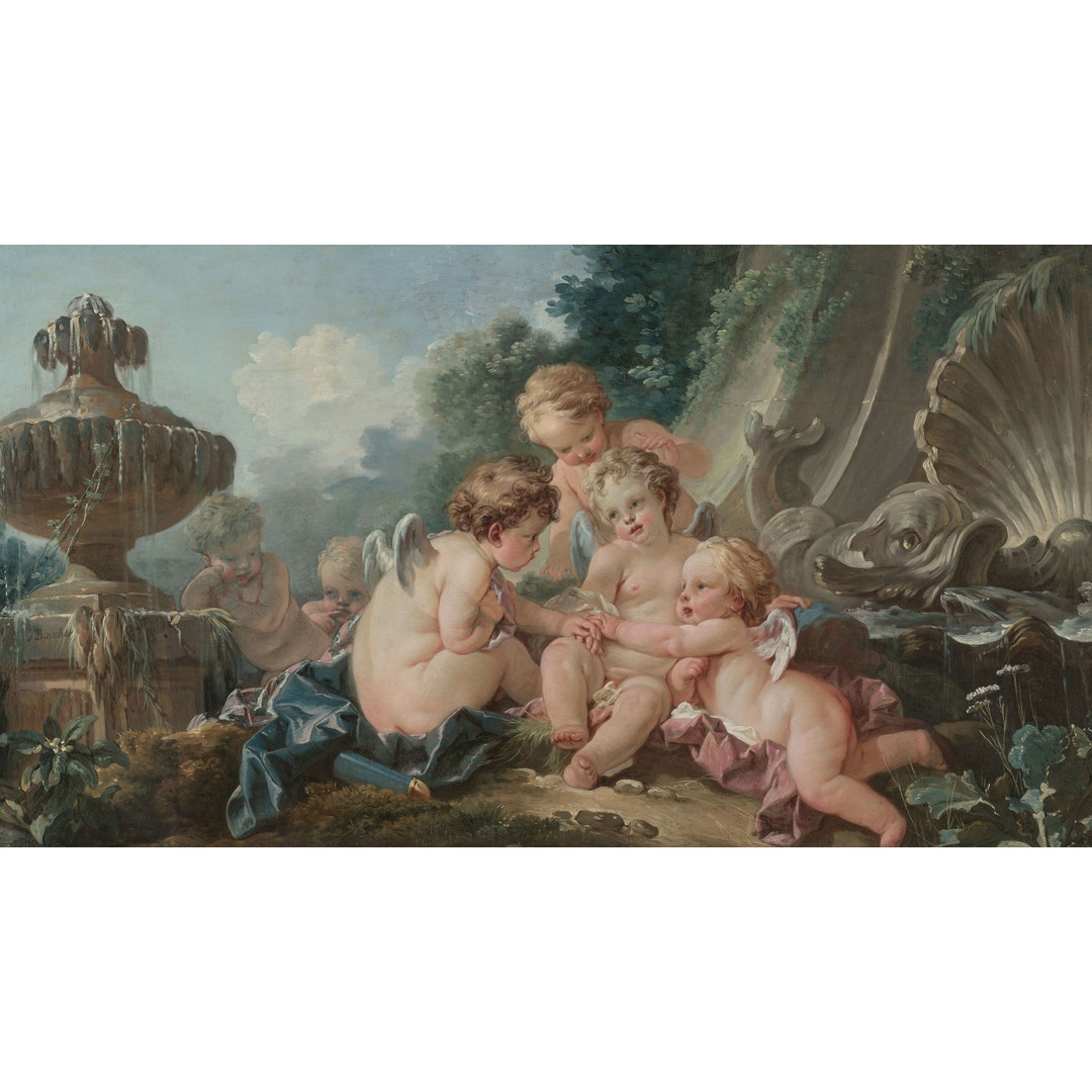 Francois Boucher Cupids in Conspiracy 1740s Giclee Fine Etsy 日本