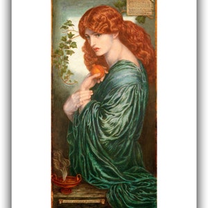 Dante Gabriel Rossetti : Proserpine Persephone 1882 Giclee Fine Art Print 12 x 16 inches