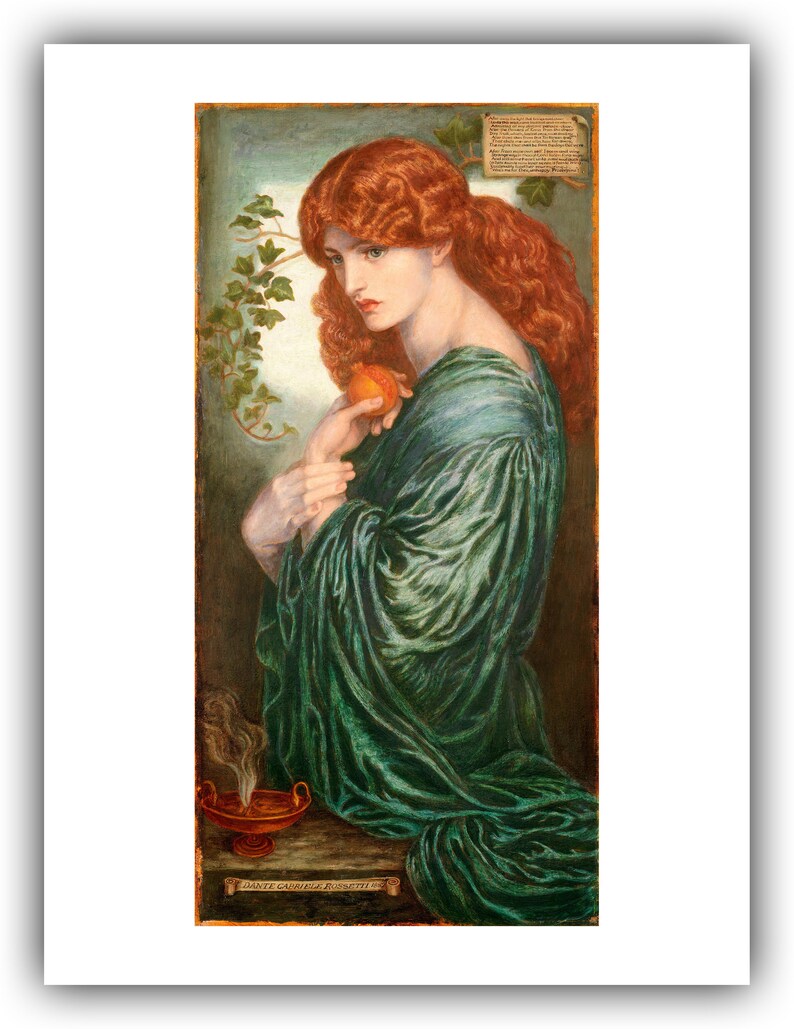 Dante Gabriel Rossetti : Proserpine Persephone 1882 Giclee Fine Art Print 12 x 16 inches