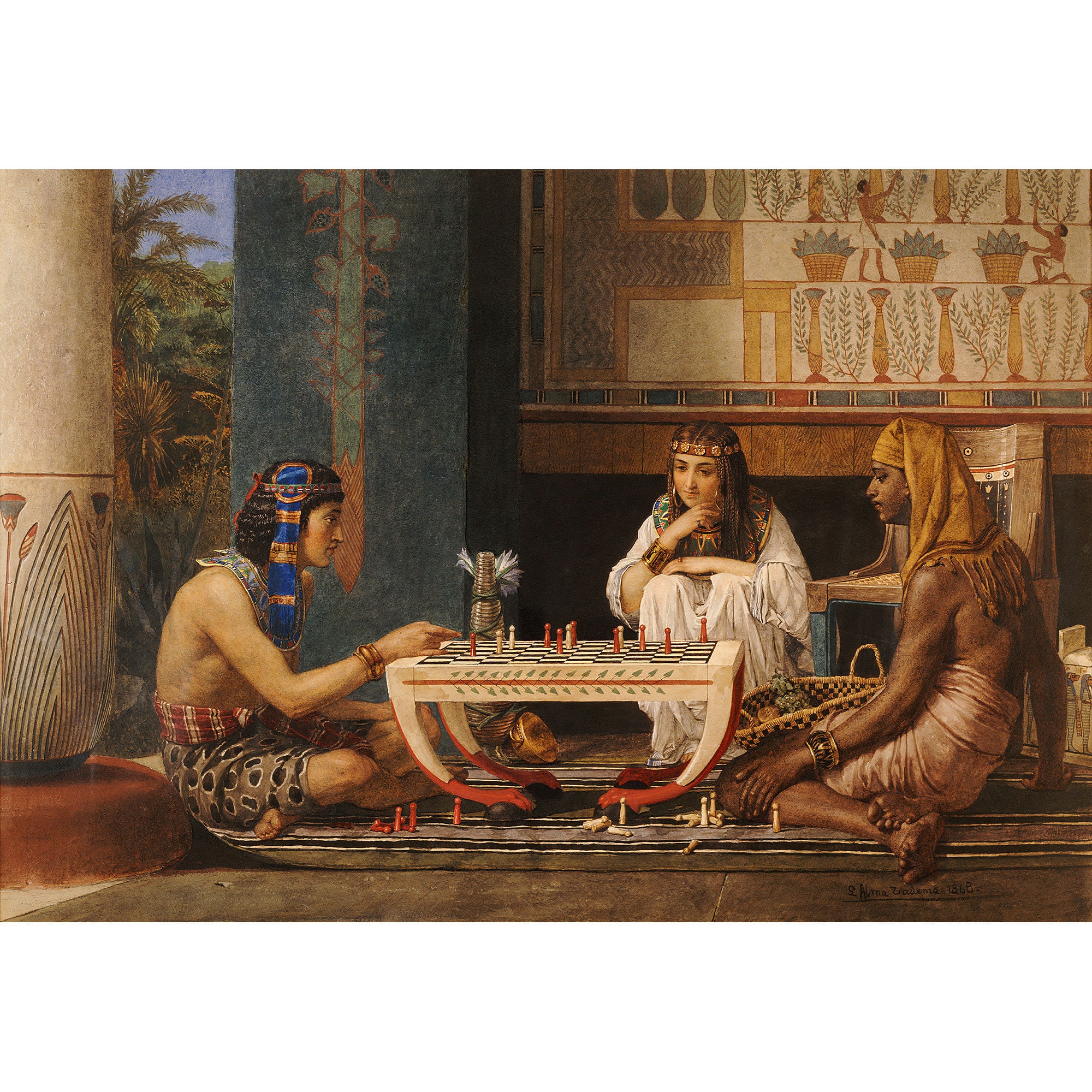 Lawrence Alma-Tadema : Egyptian Chess Players (1868) - Giclee Fine Art Print