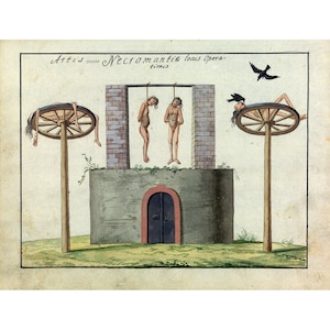 Occult Art : Necromancer&#39;s Place of Operation (Compendium Rarissimum, c. 1792) - Giclee Fine Art Print