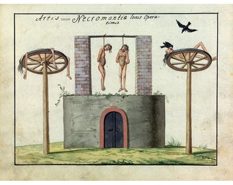 Occult Art : Necromancer's Place of Operation (Compendium Rarissimum, c. 1792) - Giclee Fine Art Print
