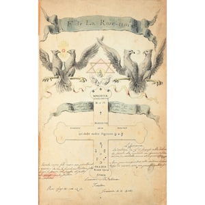Illustrazione alchemica : La Croix (c. 1700) - Giclee Fine Art Print