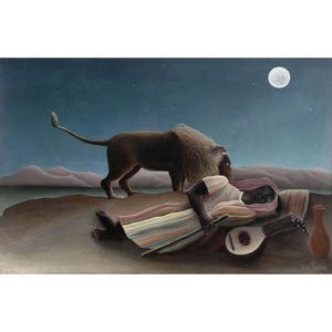 Henri Rousseau: La gitana dormida (1897) - Impresión artística Giclée