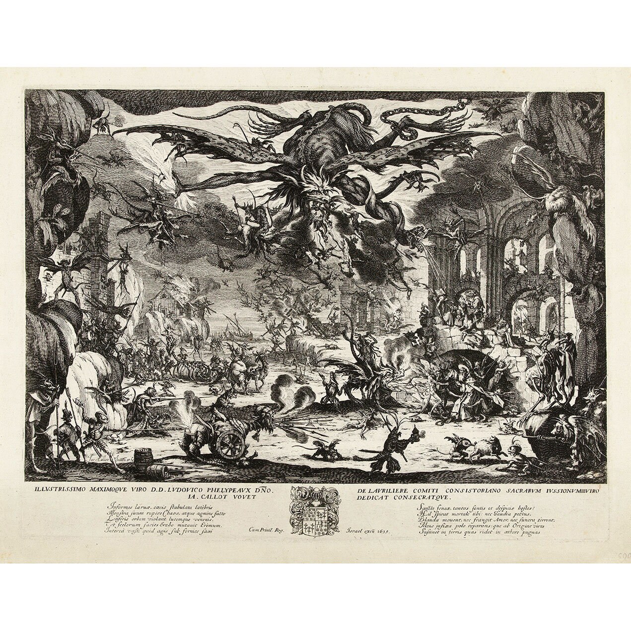 ジャック・カロ：聖アントニウスの誘惑（1635） - ジクレー版画