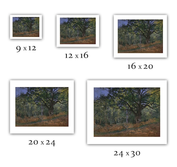 1865 Fontainebleau Forest/" — Fine Art Print Claude Monet : /"The Bodmer Oak