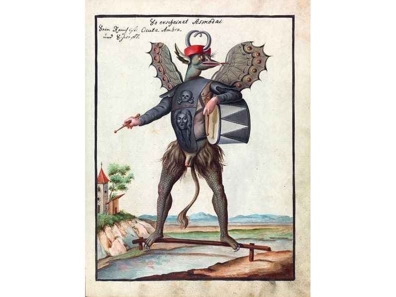 Occult Art : Asmodeus Compendium Rarissimum, c. 1792 Giclee Fine Art Print image 1