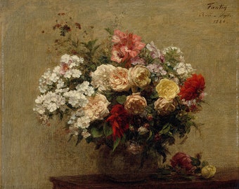 Henri Fantin-Latour : Summer Flowers (1880) - Giclee Fine Art Print