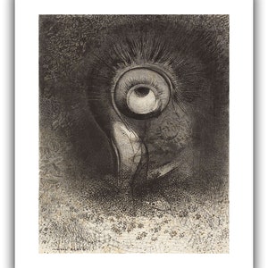 Odilon Redon : There was Perhaps a First Vision Attempted in the Flower 1883 Giclee Fine Art Print 20 x 24 inches