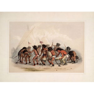 George Catlin&#39;s North American Indian Portfolio : Buffalo Dance (1844) - Giclee Fine Art Print